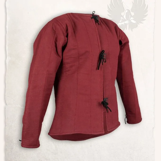 Mytholon 15de Eeuwse Gambeson Aulber, Bordeaux Canvas - Afbeelding 3