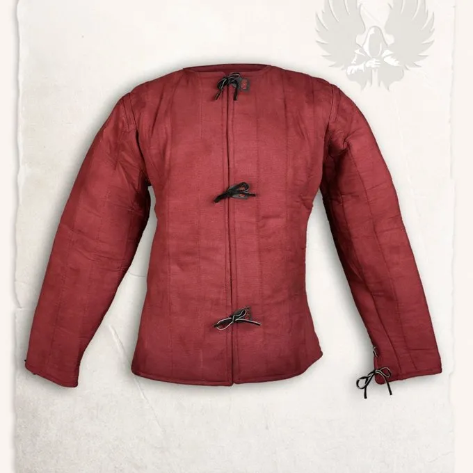 Mytholon 15de Eeuwse Gambeson Aulber, Bordeaux Canvas - Afbeelding 5
