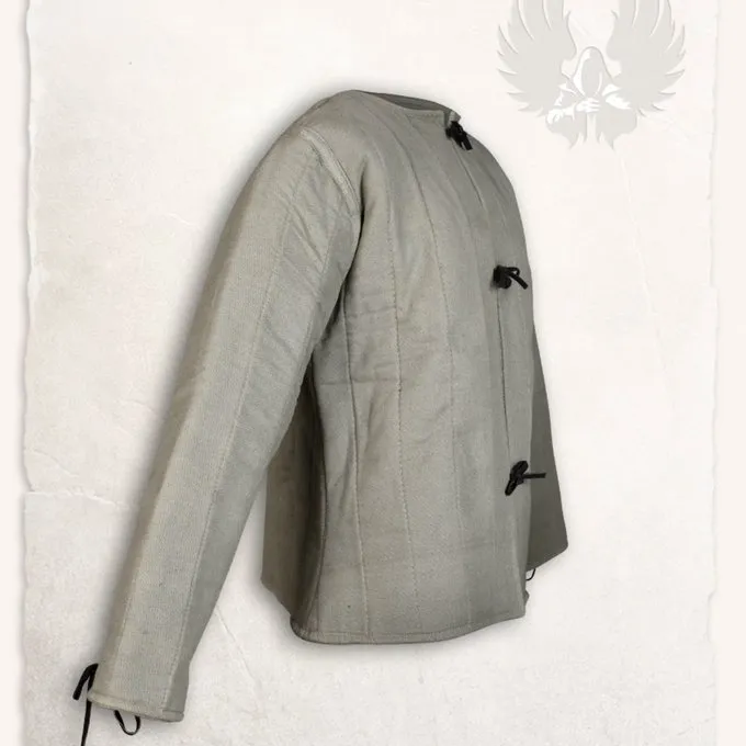 Mytholon 15de Eeuwse Gambeson Aulber, Creme Canvas - Afbeelding 3