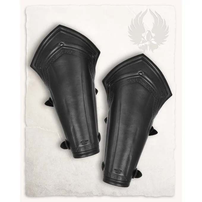 Mytholon Armbeschermers Torson Met Runen, Zwart