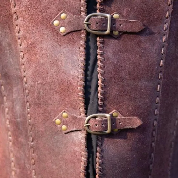 Epic Armoury Brigandine Met Riemen, Bruin - Afbeelding 4