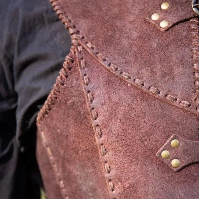 Epic Armoury Brigandine Met Riemen, Bruin - Afbeelding 5