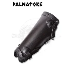 Effen Leren Scheenbeschermers, Zwart