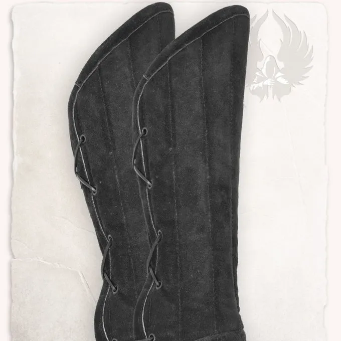 Mytholon Gambeson Armbeschermers Leopold Suedeleer Zwart - Afbeelding 3