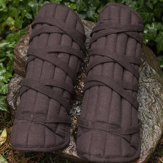 Mytholon Gambeson Beenbeschermers Farald, Canvas, Bruin - Afbeelding 2