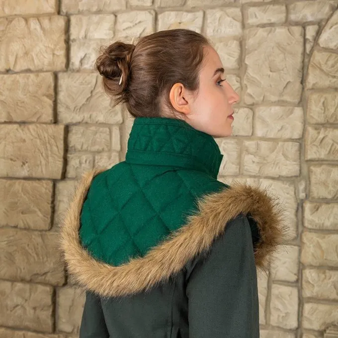 Mytholon Gambeson Kraag Nimue Wol Groen - Afbeelding 6