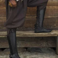 Epic Armoury Greaves Squire, Black, Pair