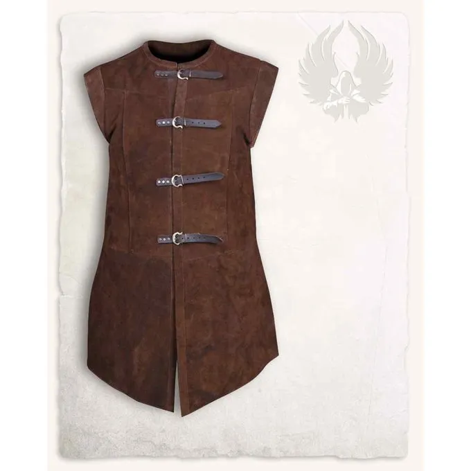 Mytholon Kort Vest Garen, Bruin Leer - Afbeelding 2