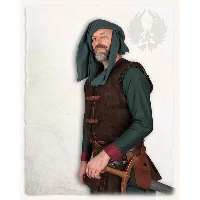 Mytholon Kort Vest Garen, Bruin Leer - Afbeelding 5