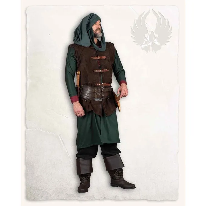 Mytholon Kort Vest Garen, Bruin Leer