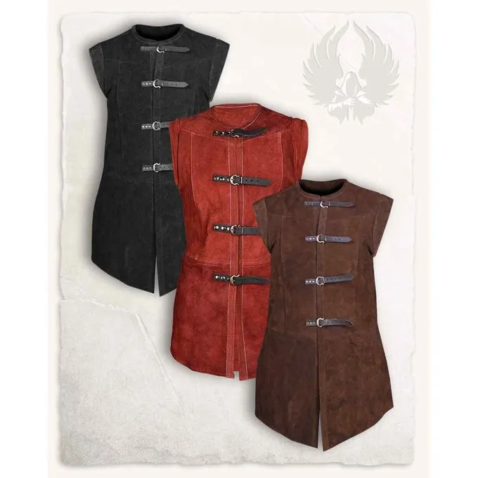 Mytholon Kort Vest Garen, Rood Leer - Afbeelding 2