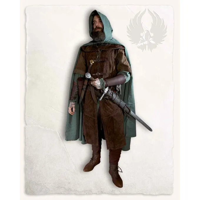 Mytholon Lang Vest Garen, Zwart Leer - Afbeelding 3