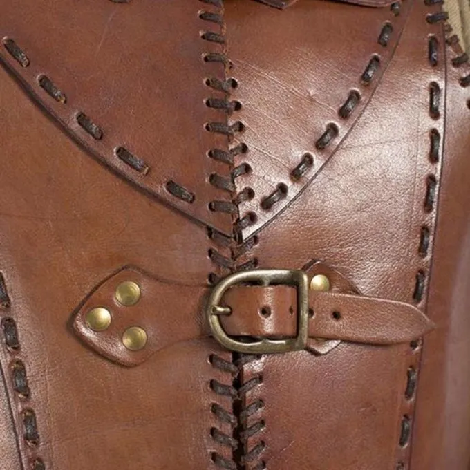 Epic Armoury LARP Leren Soldatenpantser, Bruin - Afbeelding 4