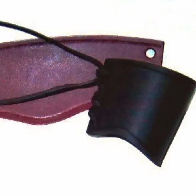 Leren Armbeschermer Bruin, Kort, L - Afbeelding 2