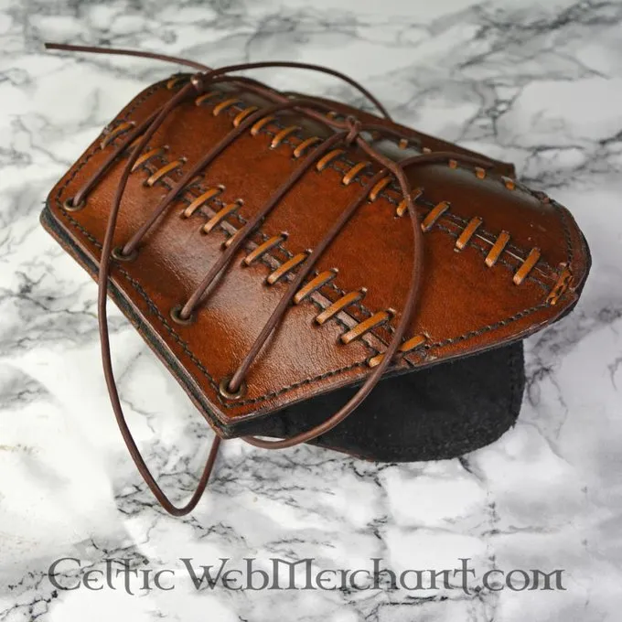 Epic Armoury Leren Armbeschermers Battle, Paar, Bruin - Afbeelding 3