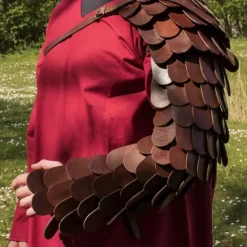 Deepeeka Leren Geschubde Manica / Armbeschermer Gladiator