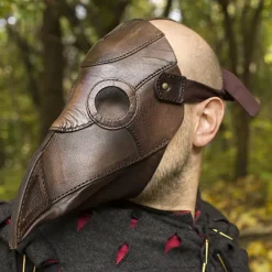 Epic Armoury Leren Masker Pestdokter, Bruin