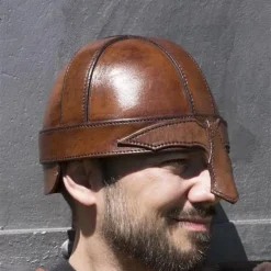 Epic Armoury Leren Neushelm, Bruin