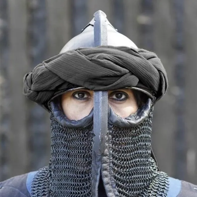 Epic Armoury Perzische Tulband, Zwart - Afbeelding 2