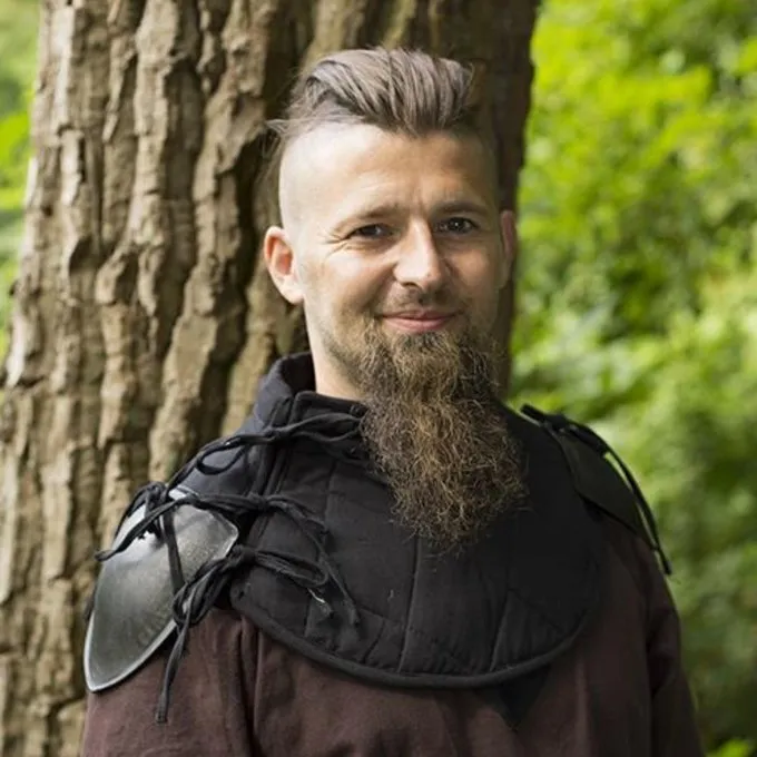 Epic Armoury RFB Wambuiskraag Met Schouderpantser, Zwart - Afbeelding 3