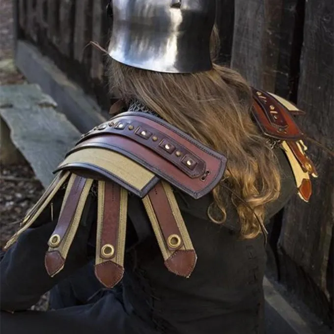 Epic Armoury Romeins Schouderpantser Van Leer - Afbeelding 2