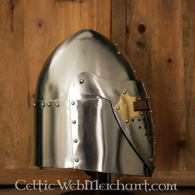 Deepeeka Sugarloaf Helm, Met Scharnierend Vizier 1,6mm,gepolijst - Afbeelding 3