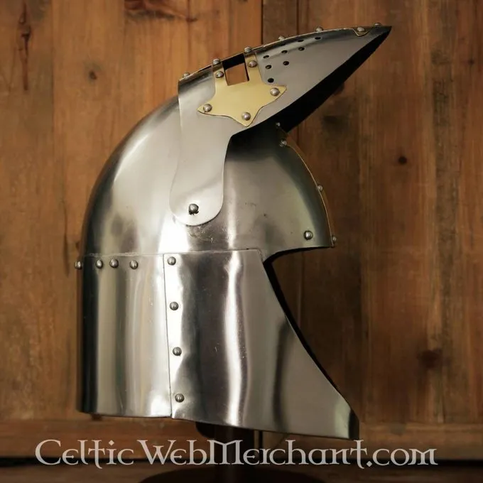 Deepeeka Sugarloaf Helm, Met Scharnierend Vizier 1,6mm,gepolijst - Afbeelding 4