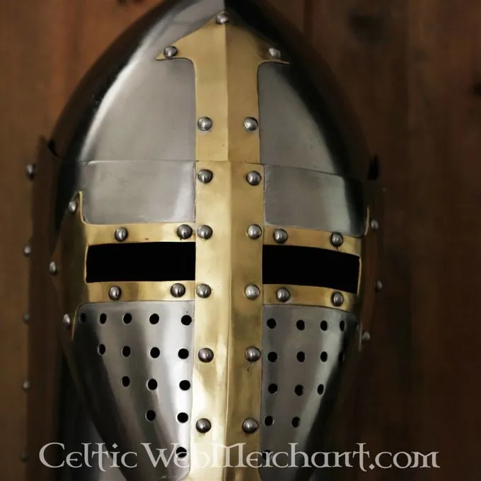 Deepeeka Sugarloaf Helm, Met Scharnierend Vizier 1,6mm,gepolijst - Afbeelding 5